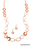 Paparazzi "Takin Care Of Business" Copper Necklace & Earring Set Paparazzi Jewelry