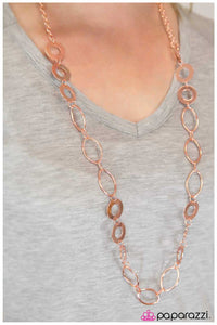 Paparazzi "Takin Care Of Business" Copper Necklace & Earring Set Paparazzi Jewelry