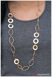 Paparazzi "Takin Care Of Business" Gold Necklace & Earring Set Paparazzi Jewelry