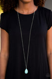 Paparazzi "Talk About A Cliffhanger! - Blue" necklace Paparazzi Jewelry