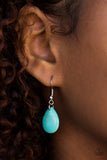 Paparazzi "Talk About A Cliffhanger! - Blue" necklace Paparazzi Jewelry