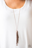 Paparazzi "Talk About Tassel - Copper" necklace Paparazzi Jewelry