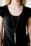 Paparazzi "Talk About Tassel - Silver" necklace Paparazzi Jewelry