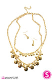 Paparazzi "Talk the Talk" Gold Necklace & Earring Set Paparazzi Jewelry