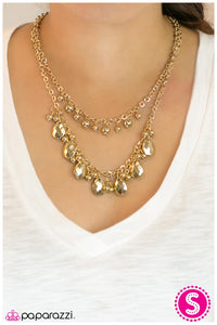 Paparazzi "Talk the Talk" Gold Necklace & Earring Set Paparazzi Jewelry