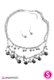 Paparazzi "Talk the Talk" Silver Necklace & Earring Set Paparazzi Jewelry