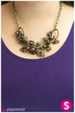 Paparazzi "Tangled" Brass Necklace & Earring Set Paparazzi Jewelry