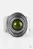 Paparazzi "Target Trance" Green Ring Paparazzi Jewelry