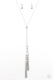 Paparazzi "Tassel Temptation" Brown Necklace & Earring Set Paparazzi Jewelry