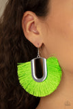 Paparazzi "Tassel Tropicana" Green Earrings Paparazzi Jewelry
