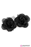 Paparazzi "Tea For Two - Black" hair clip Paparazzi Jewelry