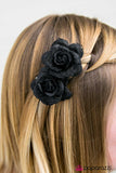 Paparazzi "Tea For Two - Black" hair clip Paparazzi Jewelry