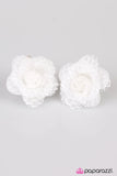 Paparazzi "Tea For Two - White" hair clip Paparazzi Jewelry