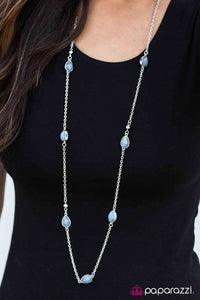 Paparazzi "Teardrop Diva" Blue Necklace & Earring Set Paparazzi Jewelry