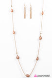 Paparazzi "Teardrop Diva" Gold Necklace & Earring Set Paparazzi Jewelry