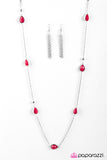 Paparazzi "Teardrop Diva" Pink Necklace & Earring Set Paparazzi Jewelry