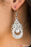 Paparazzi "Teardrop Fantasies " White Earrings Paparazzi Jewelry