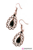 Paparazzi "Teardrop Tango" Copper Earrings Paparazzi Jewelry