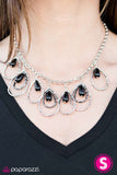 Paparazzi VINTAGE VAULT REPO "TEAR-rifically Terrific" Black Necklace & Earring Set Paparazzi Jewelry