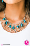 Paparazzi "TEAR-rifically Terrific" Blue Necklace & Earring Set Paparazzi Jewelry