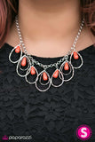 Paparazzi "TEAR-rifically Terrific" Orange Necklace & Earring Set Paparazzi Jewelry