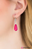 Paparazzi "TEAR-rifically Terrific" Pink Necklace & Earring Set Paparazzi Jewelry