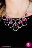 Paparazzi "TEAR-rifically Terrific" Pink Necklace & Earring Set Paparazzi Jewelry