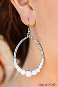 Paparazzi "Tears of My Enemies" White Earrings Paparazzi Jewelry