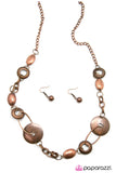 Paparazzi "Techno Music" Copper Necklace & Earring Set Paparazzi Jewelry