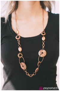 Paparazzi "Techno Music" Copper Necklace & Earring Set Paparazzi Jewelry