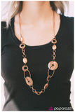 Paparazzi "Techno Music" Copper Necklace & Earring Set Paparazzi Jewelry