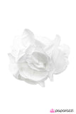 Paparazzi "Teen Queen - White" hair clip Paparazzi Jewelry