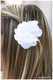 Paparazzi "Teen Queen - White" hair clip Paparazzi Jewelry