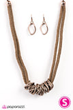 Paparazzi "Tell Me About It" Copper Necklace & Earring Set Paparazzi Jewelry