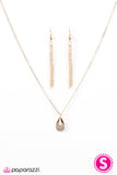 Paparazzi "Tempest Treasure" Gold Necklace & Earring Set Paparazzi Jewelry