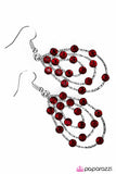 Paparazzi "Tempting Tempest" Red Earrings Paparazzi Jewelry