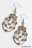 Paparazzi "Tempting Tempest" Brown Earrings Paparazzi Jewelry