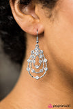 Paparazzi "Tempting Tempest" White Earrings Paparazzi Jewelry