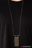 Paparazzi "Tempting Temptress" Brass Necklace & Earring Set Paparazzi Jewelry