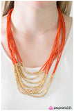 Paparazzi "Terracotta Tango" Orange Necklace & Earring Set Paparazzi Jewelry