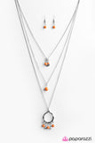 Paparazzi "Texas Tempest" Orange Necklace & Earring Set Paparazzi Jewelry