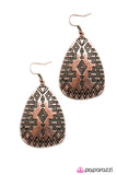 Paparazzi "Tex-Mex" Copper Earrings Paparazzi Jewelry