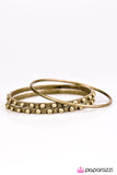 Paparazzi "Texture Trek - Brass" bracelet Paparazzi Jewelry