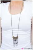 Paparazzi "That 70s Show" Brass Necklace & Earring Set Paparazzi Jewelry