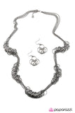 Paparazzi "That Has A Nice Ring To It" Black Necklace & Earring Set Paparazzi Jewelry