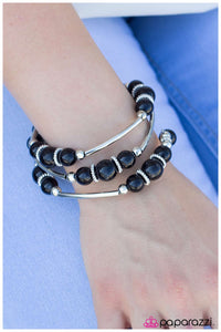 Paparazzi "Thats a Wrap! - Black" bracelet Paparazzi Jewelry