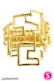 Paparazzi "Thats Puzzling - Gold" ring Paparazzi Jewelry