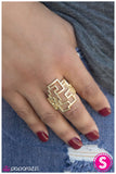 Paparazzi "Thats Puzzling - Gold" ring Paparazzi Jewelry