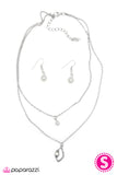 Paparazzi "The Aristocrat" White Necklace & Earring Set Paparazzi Jewelry