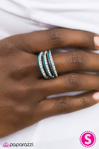 Paparazzi "The Band Leader - Blue" ring Paparazzi Jewelry